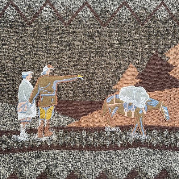 Men's Embroidered Patterned Sweater - Picture 4 of 8